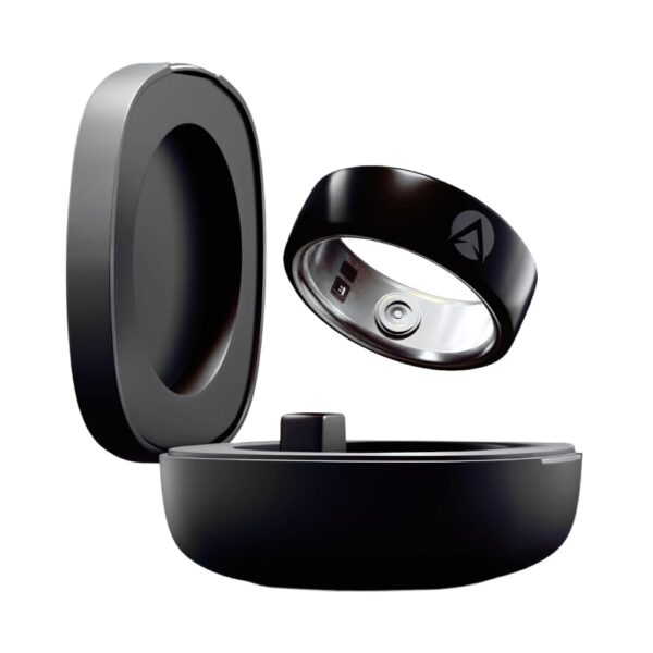 Adivaa NFC Smart Ring | Wearable Tech Ring for Men & Women | Health Fitness Tracker with Sleep Monitoring | IP68 | Tracks HRV, Body Temperature, SPO2, NFC Technology for Seamless Share (Black-18)