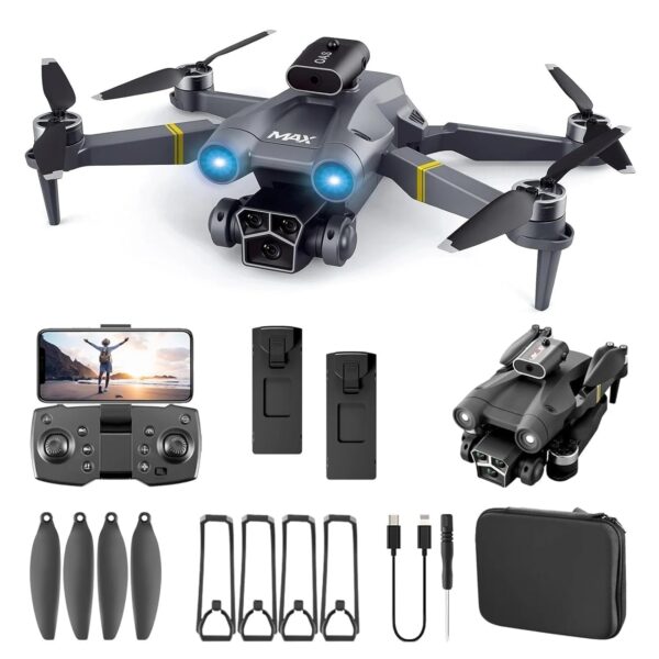 Brushless Toy Drone with 4K UHD Camera, 45-Minute Flight Time, Foldable Design, Smart Flight Modes (Follow Me, Auto Return), Auto Return & Stable Flight for Aerial Photography For Kids And Adults