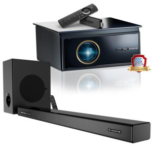 E GATE FireFlix 10X Projector Sound Bar Combo | Dual OS 4K Projector (Android+FTS)
